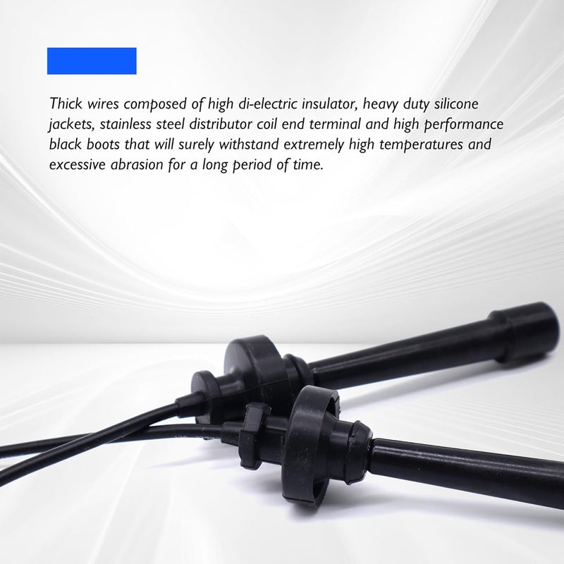 OXCANO 6714266 Ignition Spark Plug Wires Set of 2 Compatible with Chrysler Sebring 2001-2005, Dodge Stratus 2001-2005, Mitsubishi Eclipse 2000-2005 Galant 1999-2004 Lancer 2002-2007 Mirage - Image 2